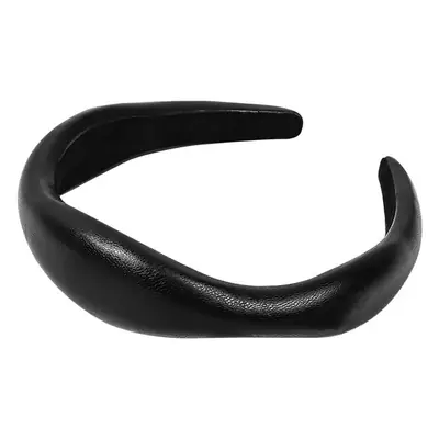 French High-End Retro Leather Asymmetrical Skull Headband for Women