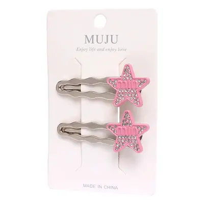 MUJU Heart Shaped Hairpins 2 Pcs Metal Clip