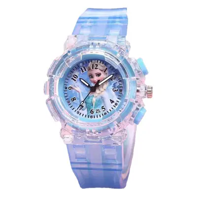 In stock supply creative children's watch Ice Princess Aisha Princess colorful flash luminous male and female student watch