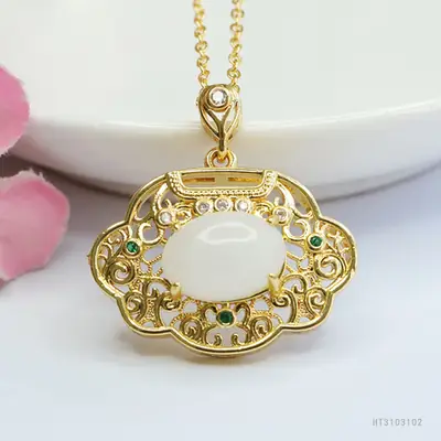 Guan Yu Hetian Jade Pendant with Ruyi Lock Design