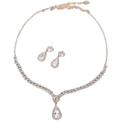 Diamond Tassel Earrings Two-Piece Set for Women