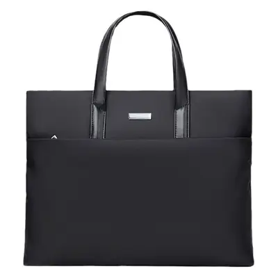 Men's Black Tote Bag Large Capacity Multi Layer Portable