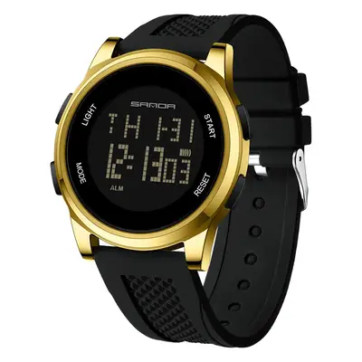 Sanda Digital Watch Men Black Strap Sports Waterproof