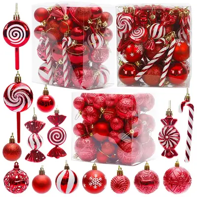Silver Metal Christmas Balls 6cm 4cm Pack