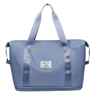 Purple Expandable Travel Bag with Trolley Design