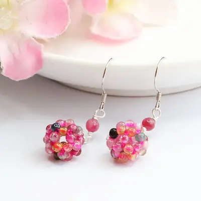 Guan Yu Inlaid Natural Tourmaline Earrings for Women