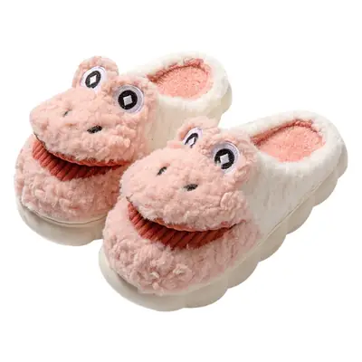 Cute Frog Slippers Women Winter Warm Indoor Wear