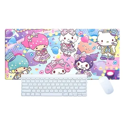 Sanrio Mouse Pad Kuromi Keyboard Anti-Slip Mat Cinnamoroll Female Study Desk Mat Computer Desk Cartoon Large Size