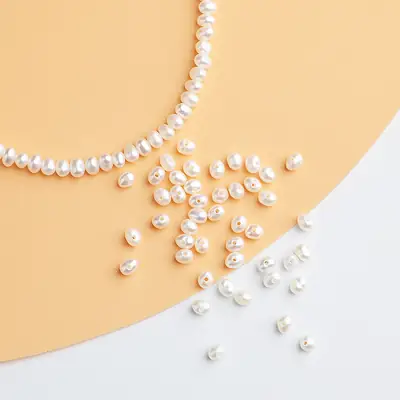 Natural Freshwater Pearl 3-4mm DIY Bracelet Chain