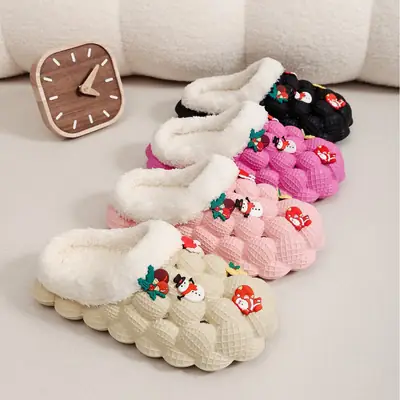 Winter Hole-In-The-Wall Shoes Black Embroidered