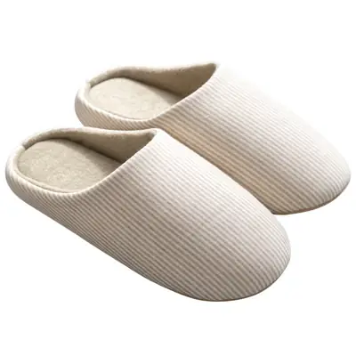 Suede Home Baotou Soft Bottom Silent Cotton Slippers for Women Home plus size Lovers Wood Floor Lightweight Japanese and Korean Style Slippers