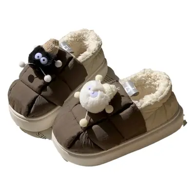 Winter Cute Cotton Slippers Women Thick Non-Slip