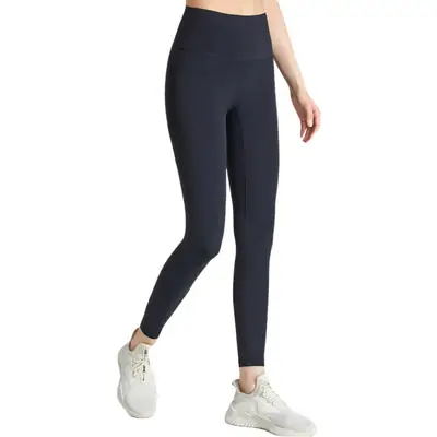Women's Elastic Belt Pocket Yoga Pants Green High Waist
