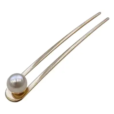 Pearl U-Shaped Hairpin with Double Plug