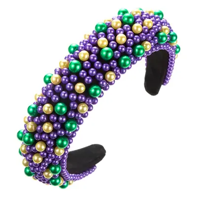 European American High Cranial Top Sponge Pearl Headband Valentine's Day Pink