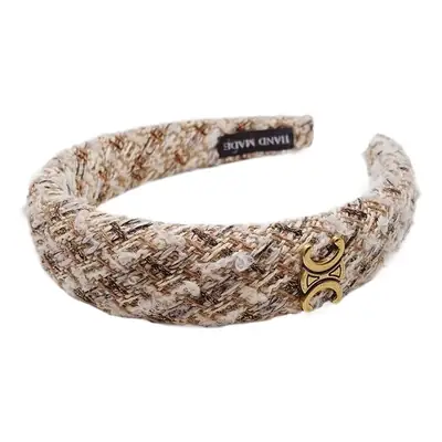 French Retro Wool Knitted Letter Headband 2023