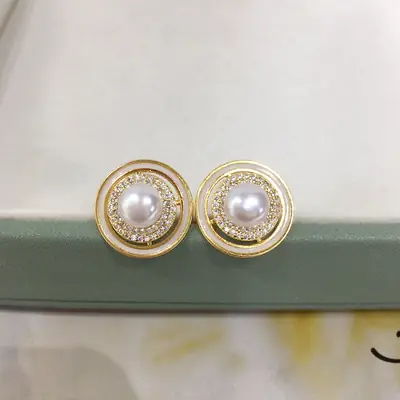 5Pearl Gold Pearl Earrings for Women
