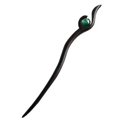 New Chinoiserie Hairpin with Green Gemstone