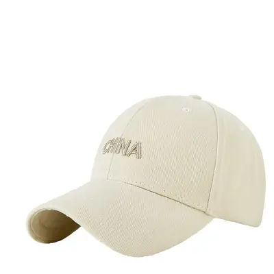 Korean Embroidered Caps for Men Women Black Red Beige