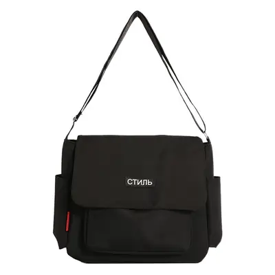 Black Japanese Style Shoulder Messenger Bag for Women Men
