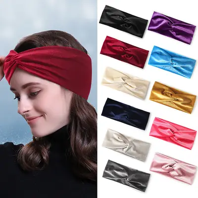 Gold Velvet Crossbody Hair Bands for Women