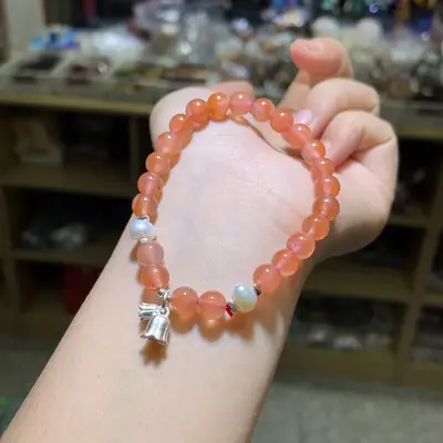 Ice Floating South Red Bell Orchid Bracelet