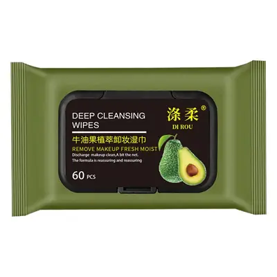 Avocado Makeup Remover Wipes 60 Pcs Large