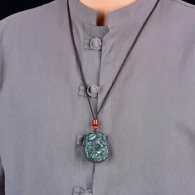 Hetian Jade Ruyi Pendant with Spiral Design