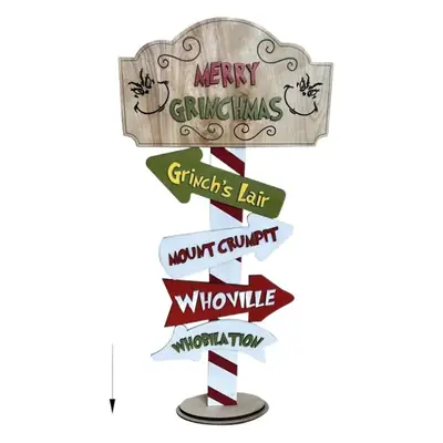 Christmas Green Wooden Sign for Home Decor