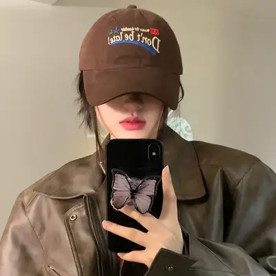 Women American Peaked Cap Brown 2023 New