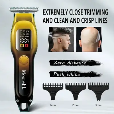 Men's Electric Hair Clipper with 5 Blades & Charging Light