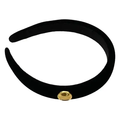Red Flocking Headband for Women with Gold Label