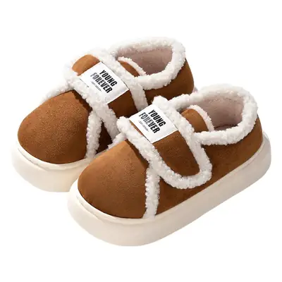 Women's Black Fleece Slippers Winter Indoor Non-Slip