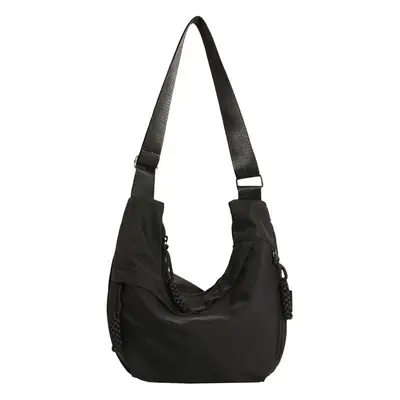 Women's White Korean Style Shoulder Bag with Zip Closure