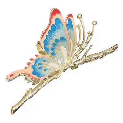 Chinese Butterfly Hairpin with Shark Design