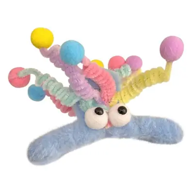 Plush Rainbow Twist Stick Hair Clip for Girls