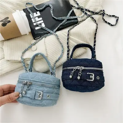 Children's Denim Shoulder Messenger Bag Mini All-Match