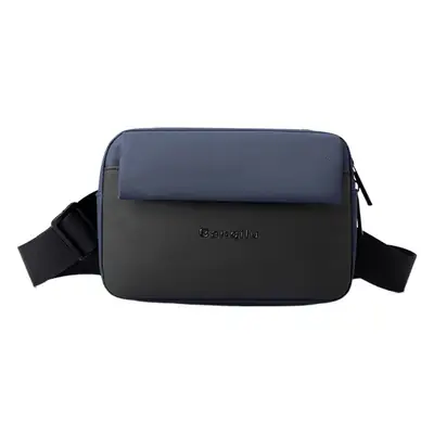 Men's Lightweight Korean Messenger Bag Black Multi Layer
