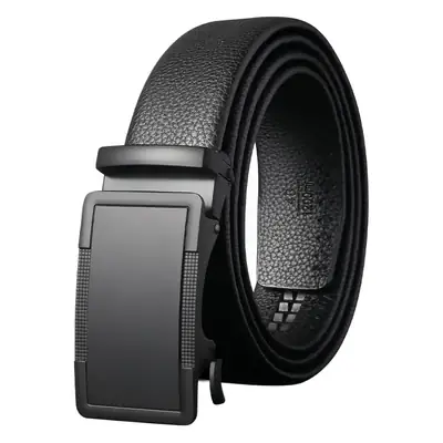 New Men's Leather Belt with Automatic Buckle