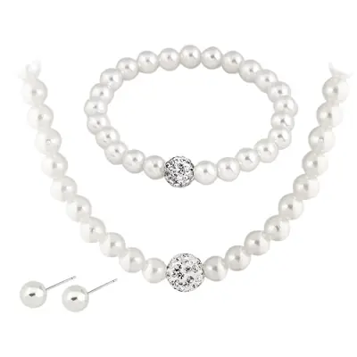 AliExpress Creative Imitation Pearl Necklace Bracelet Earrings Set