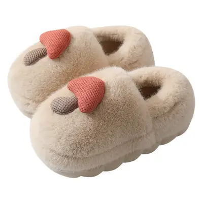 New Winter Couple Shoes Women Soft Mushroom Design