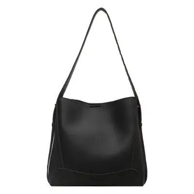 Women Textured Bucket Bag Brown Vintage Shoulder Crossbody