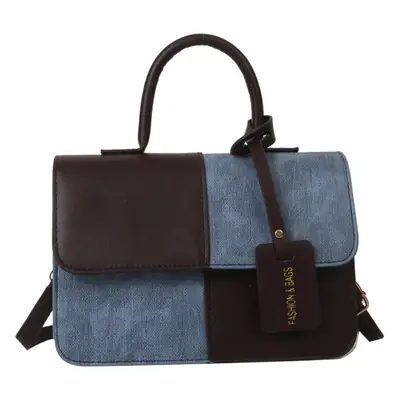 Women Contrast Color Shoulder Bag 2023 Winter