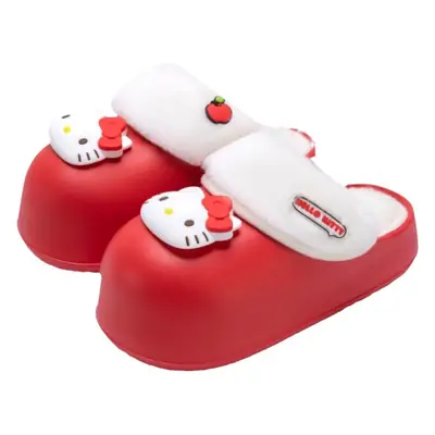 Hello Kitty Cotton Winter Slippers Red Women Winter 2025