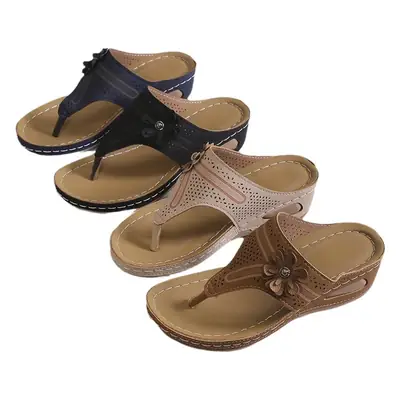 Cross-border flip-flops women's summer new casual outdoor thick-soled beach shoes flip-flops non-slip soft-soled sandals