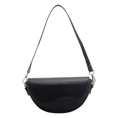 Black Textured Shoulder Bag for Women 2023