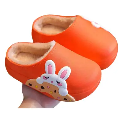 Children's Cartoon Fleece-lined Warm Cotton Shoes Children's Thick Sole Autumn and Winter Cotton Slippers Parent-child Waterproof Home Cotton Slippers Baby