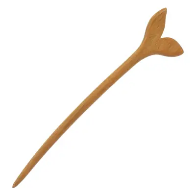 Retro Chinoiserie Wooden Hairpin with Fishtail Design