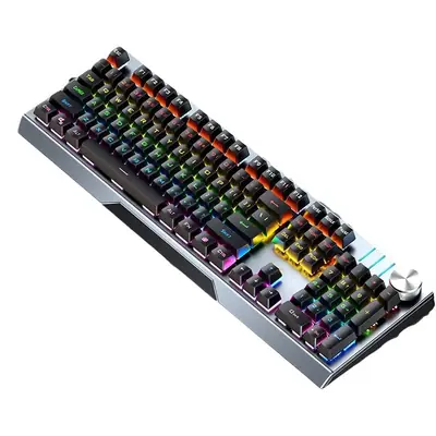 Hp Gk100F Mechanical Keyboard 104 Keys Wired Gaming Keyboard for Laptops and Desktops Lol Blue Switch