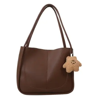Women Retro Textured Shoulder Tote Bag Beige Winter 2023